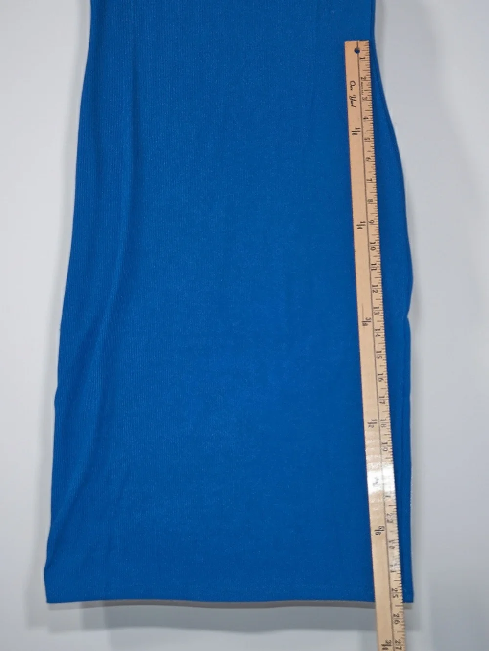 NWT Sleeveless Ribbed Midi Dress in Royal Blue, Womens Size Small. - Picture 2 of 7